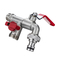 Double Head Waterslang Connector Dual Valve Messing Tuin 2 Outlet Bibcock Water Tap